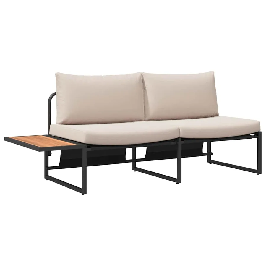 Ensemble de salle à manger pour jardin 3 pcs Taupe Acier - 5