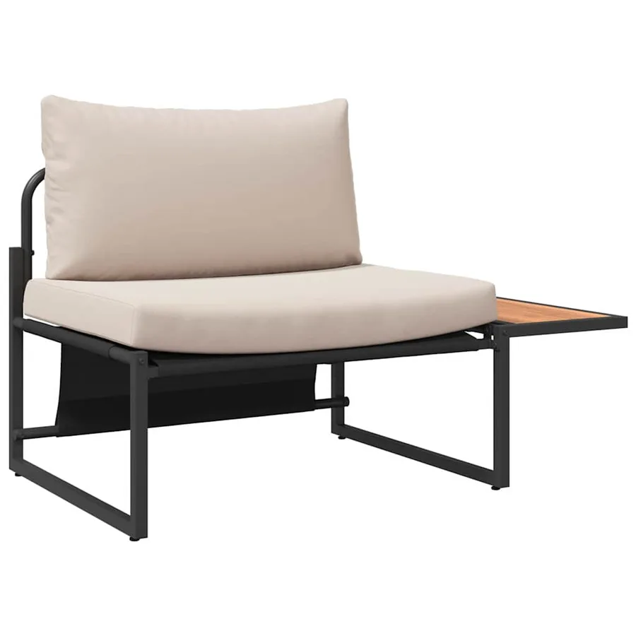 Ensemble de salle à manger pour jardin 3 pcs Taupe Acier - 6