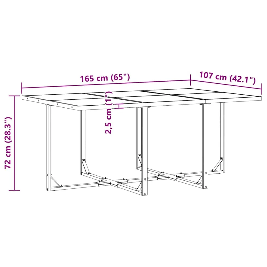 Ensemble de salle à manger pour jardin 11 pcs Noir Acier - 12