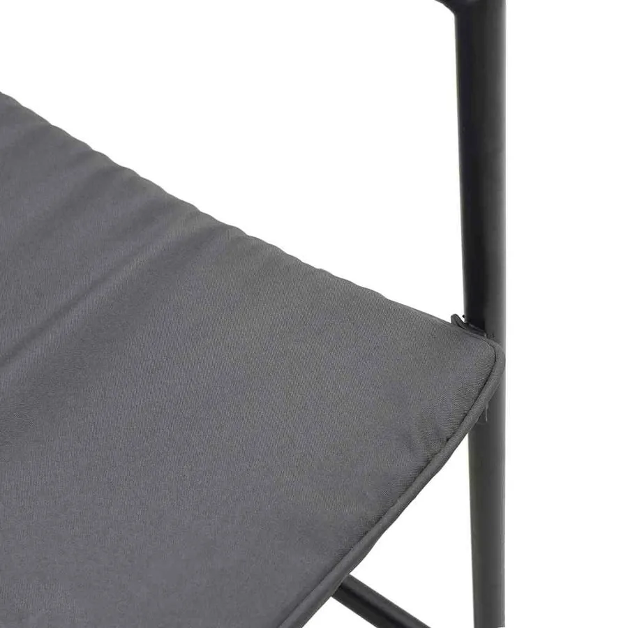 Chaise avec coussin 4 pcs Noir et anthracite Textilène - 11