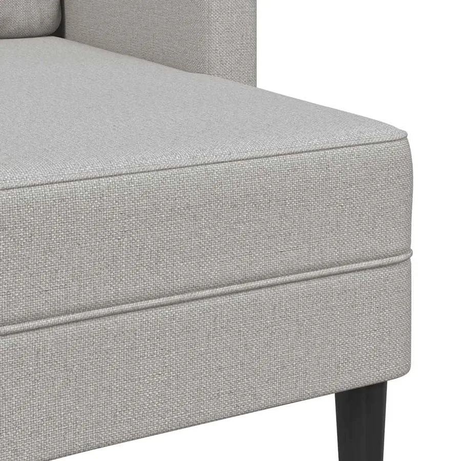 Canapé 2 places avec méridienne en L gris nuage 125 cm tissu - 8