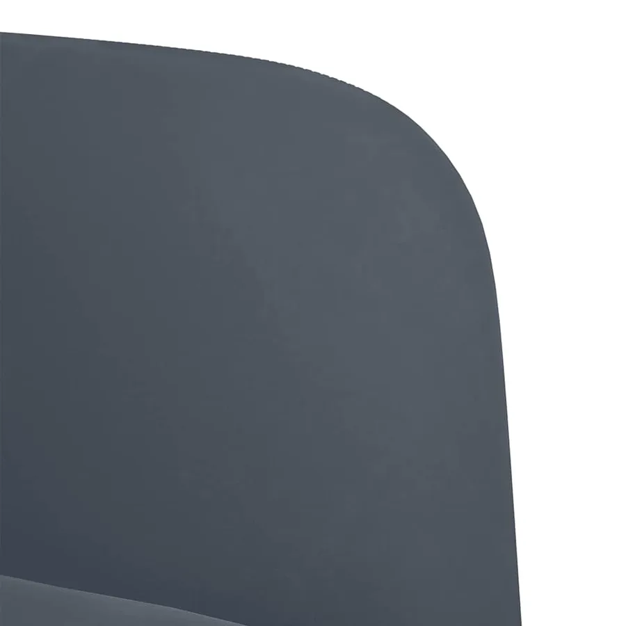 Fauteuil avec accoudoirs gris foncé 54 cm velours - 6