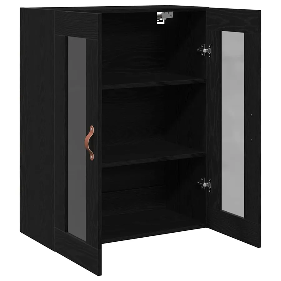 Meuble mural Chêne noir 69,5 x 34 x 90 cm Bois d'ingénierie - 3