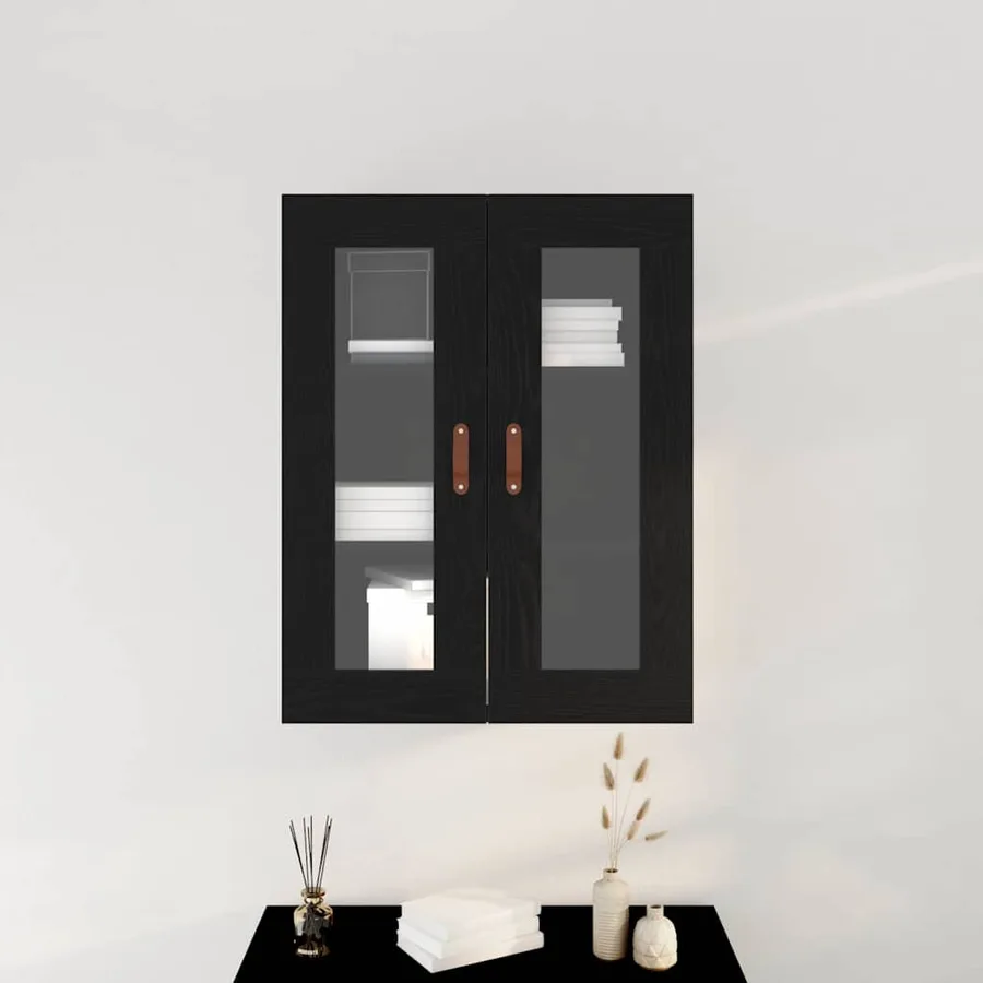 Meuble mural Chêne noir 69,5 x 34 x 90 cm Bois d'ingénierie - 4