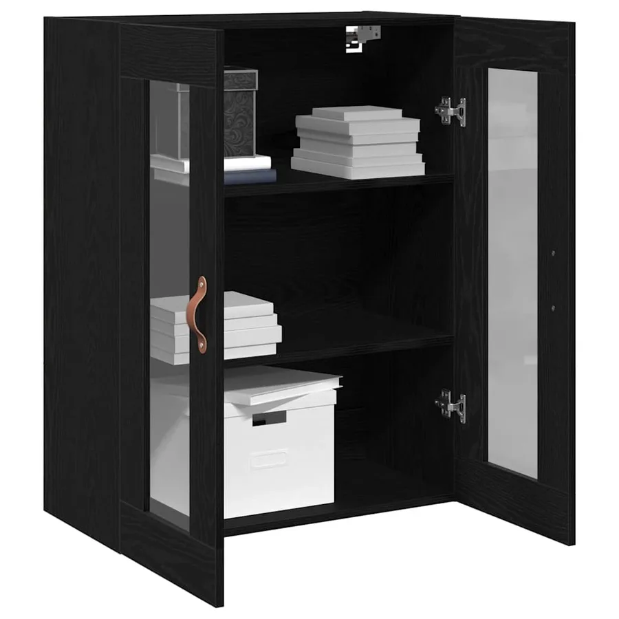 Meuble mural Chêne noir 69,5 x 34 x 90 cm Bois d'ingénierie - 5