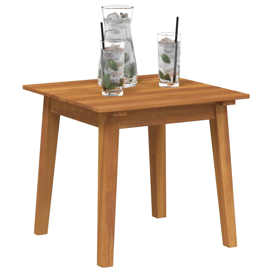 Table d'appoint Marron Bois d'Acacia Massif - 2