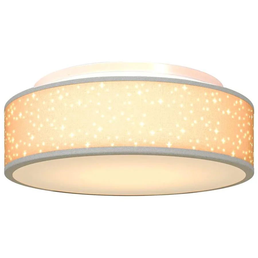 Lampe de plafond Gris 38 x 38 x 13,5 cm tissu - 10