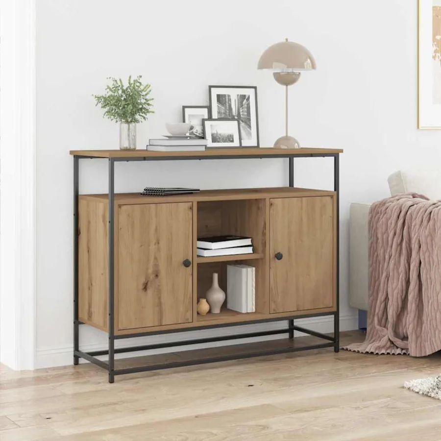 Buffet Chêne artisanal 100 x 35 x 80 cm Bois d'ingénierie