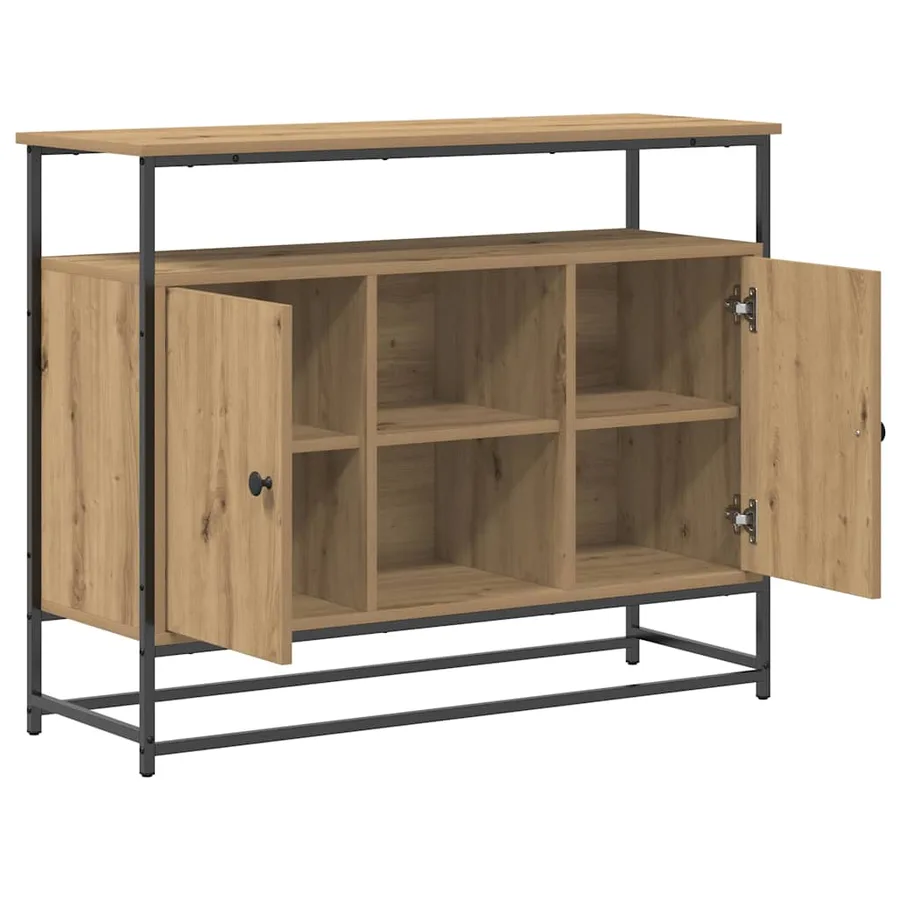 Buffet Chêne artisanal 100 x 35 x 80 cm Bois d'ingénierie - 5