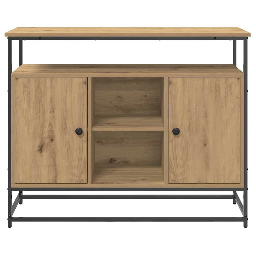 Buffet Chêne artisanal 100 x 35 x 80 cm Bois d'ingénierie - 6