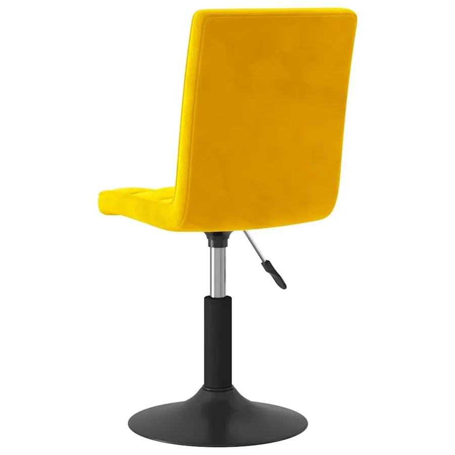 Chaises à manger pivotantes lot de 4 jaune moutarde velours - 6