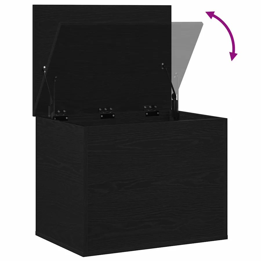 Boîte de Rangement Chêne noir 60 x 42 x 46 cm Bois d'ingénierie - 10