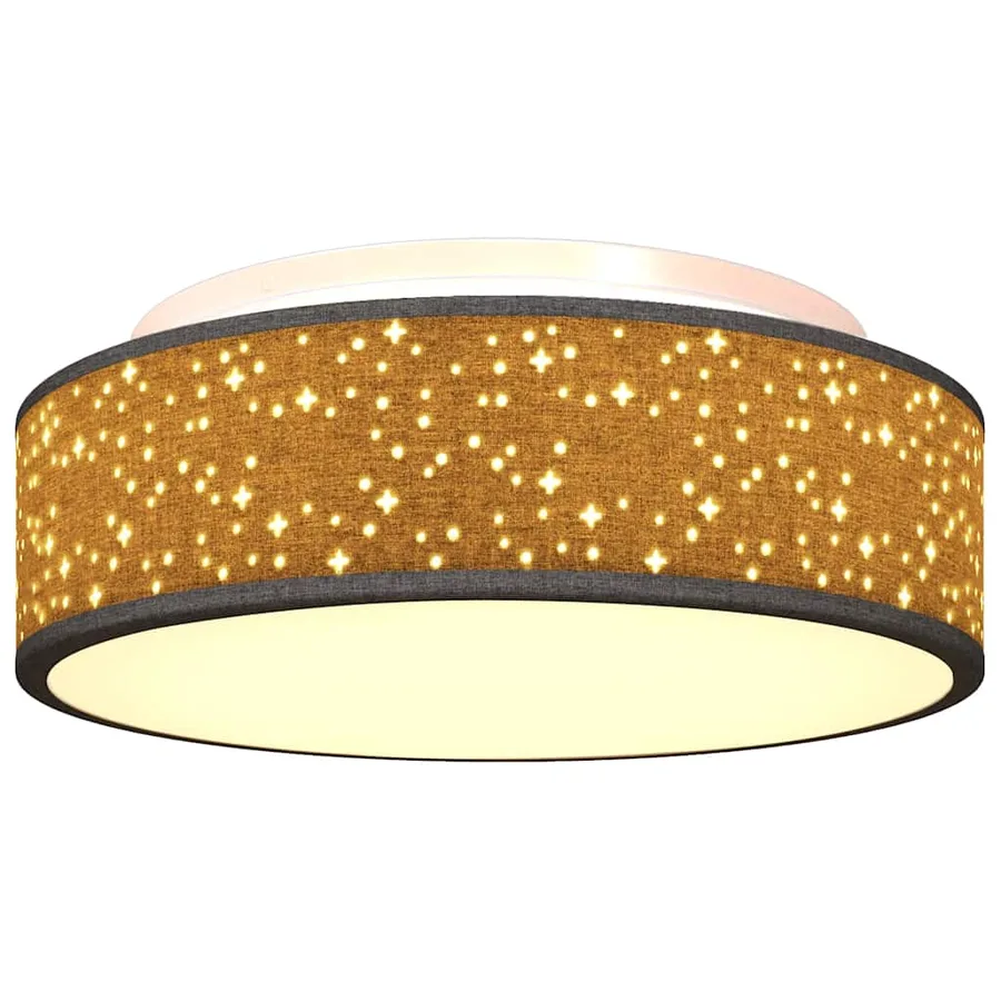 Lampe de plafond Noir 38 x 38 x 13,5 cm tissu - 8