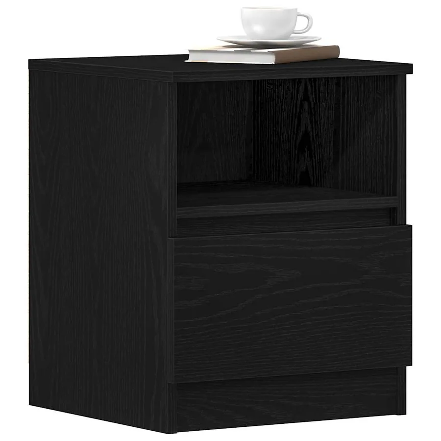 Cabinet de chevet avec tiroir 2 pcs Chêne noir 40 x 40 x 50 cm - 3