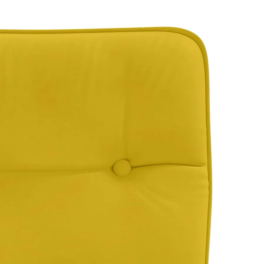 Chaises à manger lot de 6 jaune velours - 7