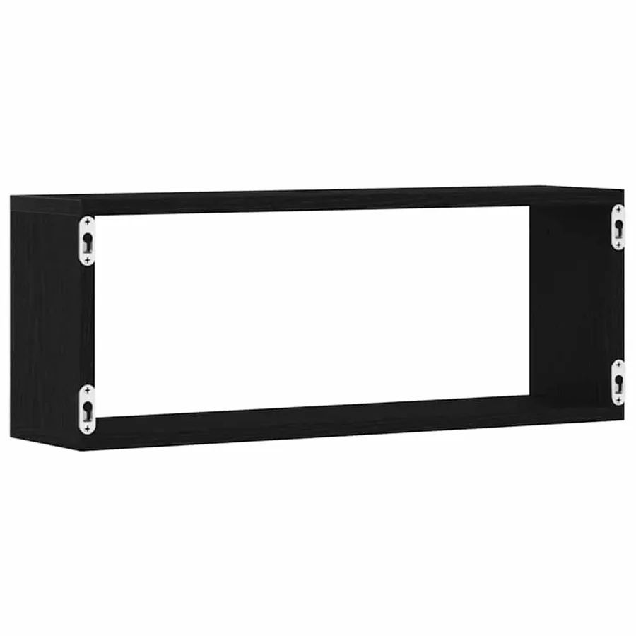 Étagères Murales avec étagère 4 pcs Chêne noir 60 x 15 x 23 cm - 9
