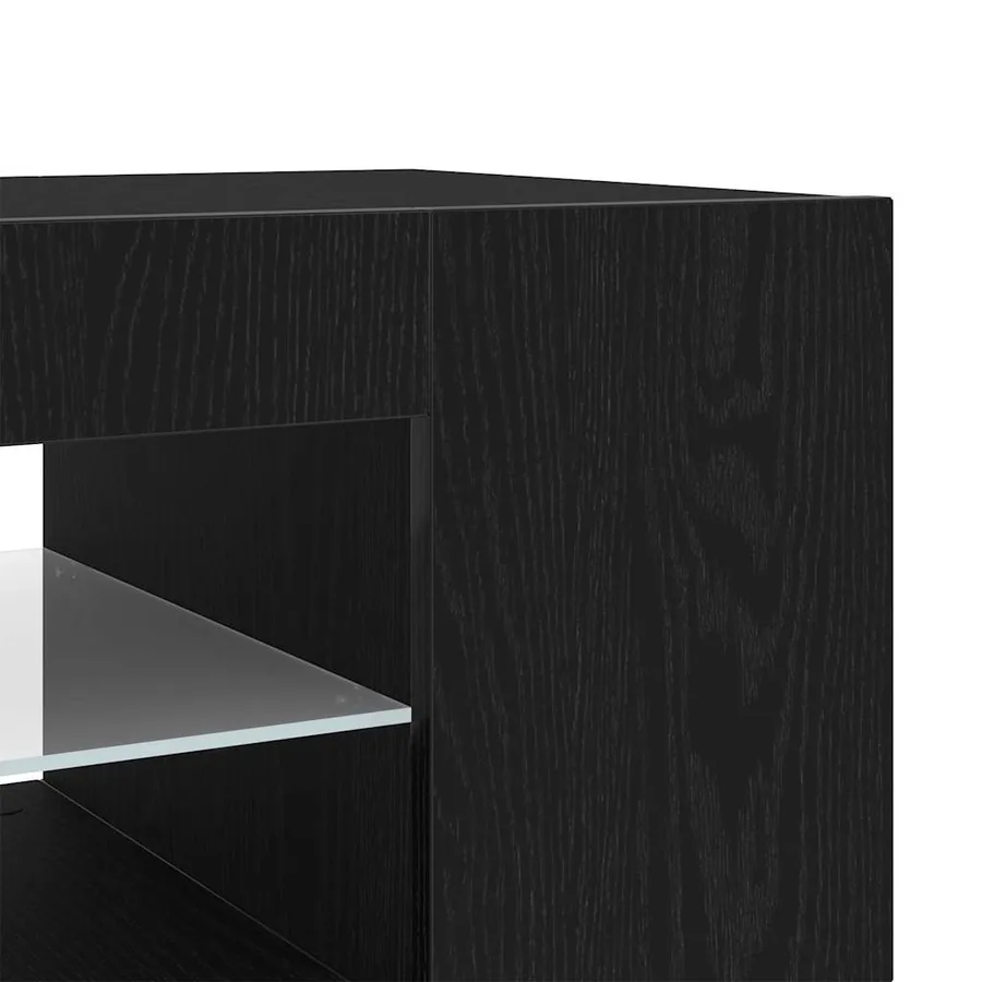 Meuble TV Chêne noir 135 x 39 x 30 cm Bois d'ingénierie - 9