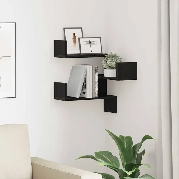 Étagère Murale Chêne noir 40 x 40 x 49,5 cm Bois d'ingénierie
