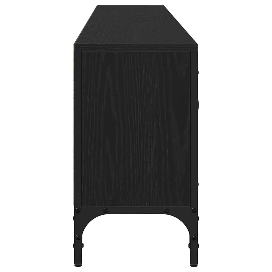 Meuble TV Chêne noir 200 x 25 x 44 cm Bois d'ingénierie - 7
