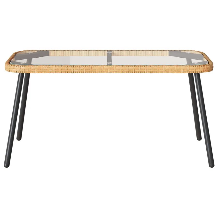 Ensemble de canapé de jardin 2 pcs Naturel polyrotin - 5