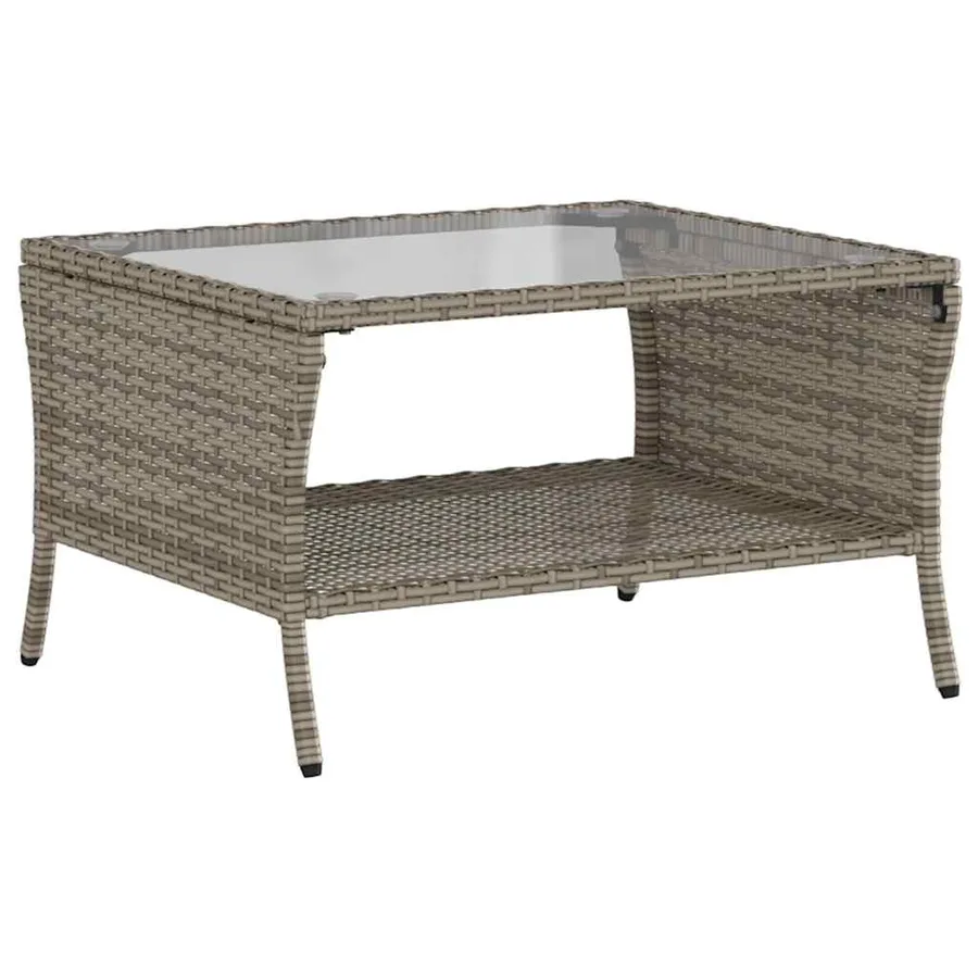 Ensemble de canapé de jardin 6 pcs avec coussins gris résine tressée - 7