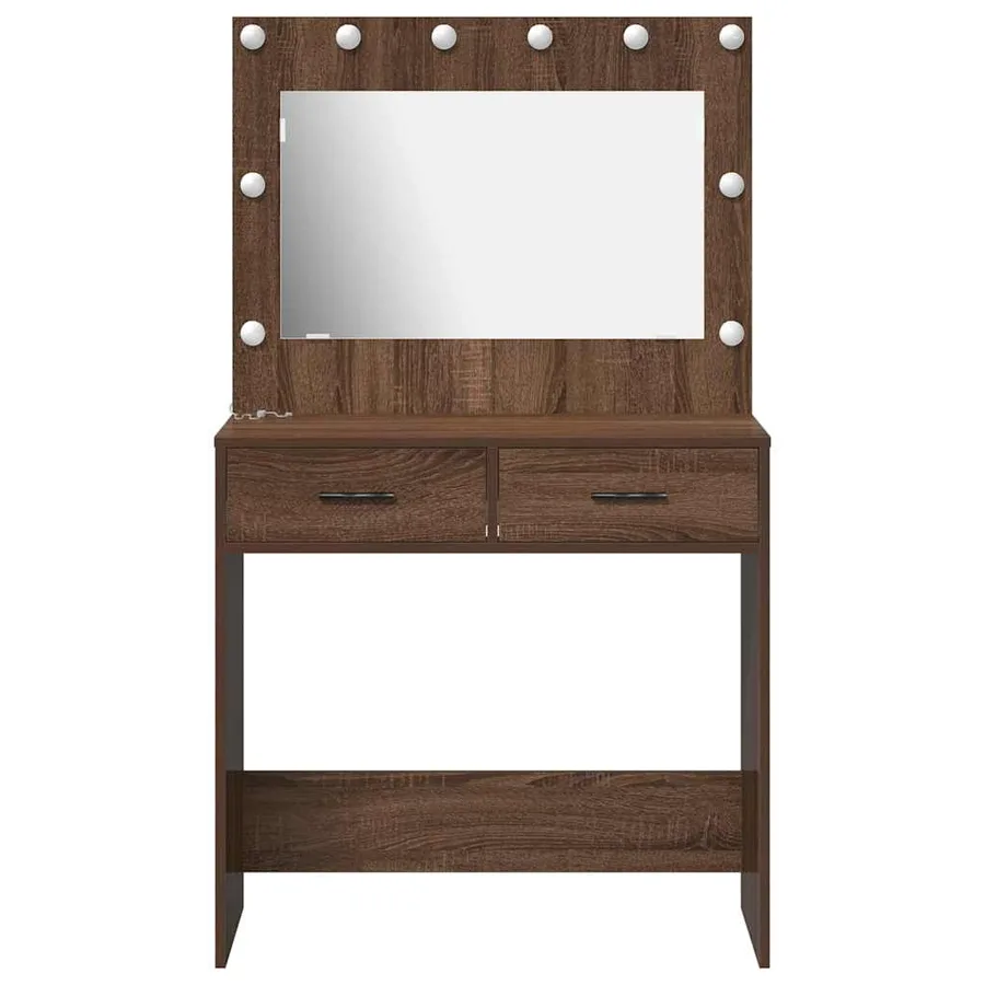 Table de Toilette avec tiroir Chêne brun 78,5 x 41 x 135 cm - 5