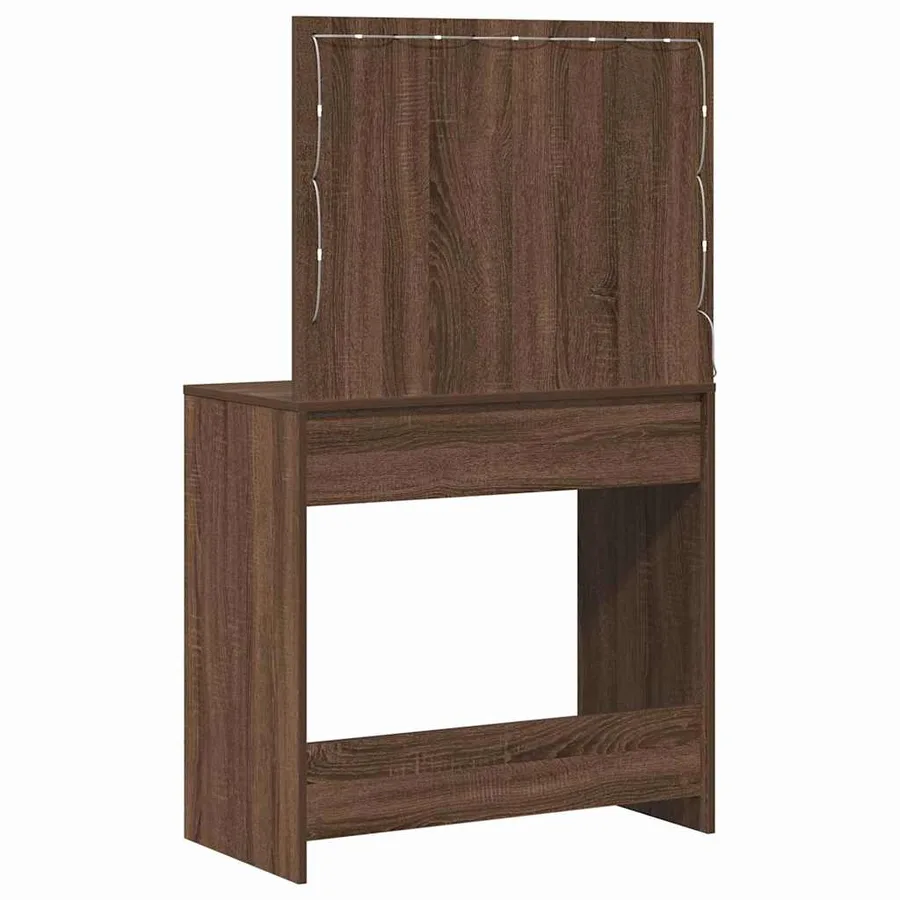 Table de Toilette avec tiroir Chêne brun 78,5 x 41 x 135 cm - 7