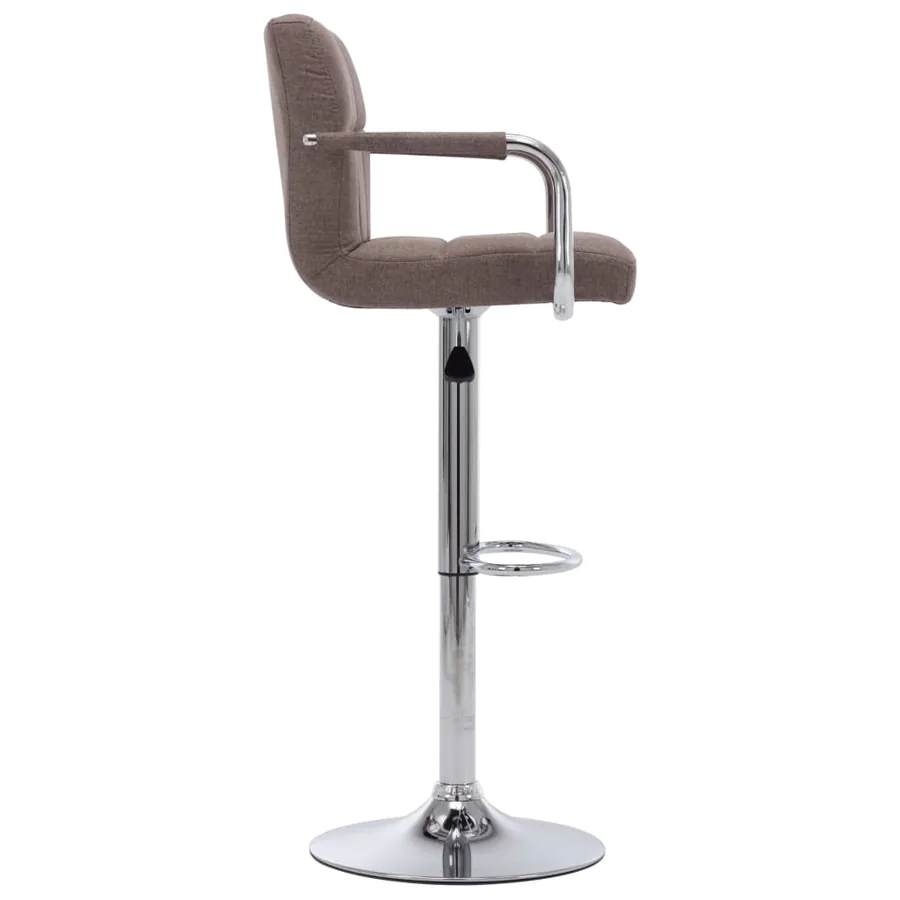 Tabouret de bar Taupe Tissu - 3