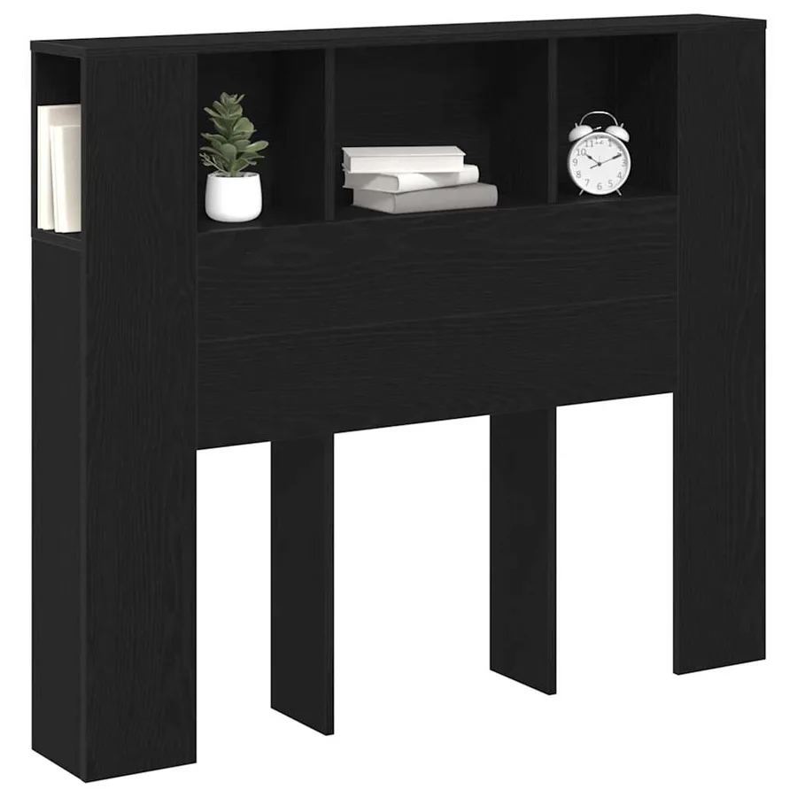 Cabinet de Tête de Lit Chêne noir 120 x 18.5 x 102.5 cm - 3
