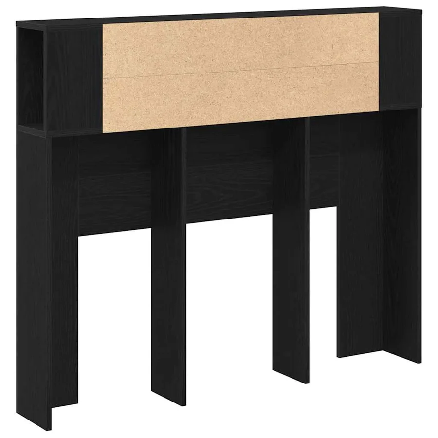 Cabinet de Tête de Lit Chêne noir 120 x 18.5 x 102.5 cm - 5