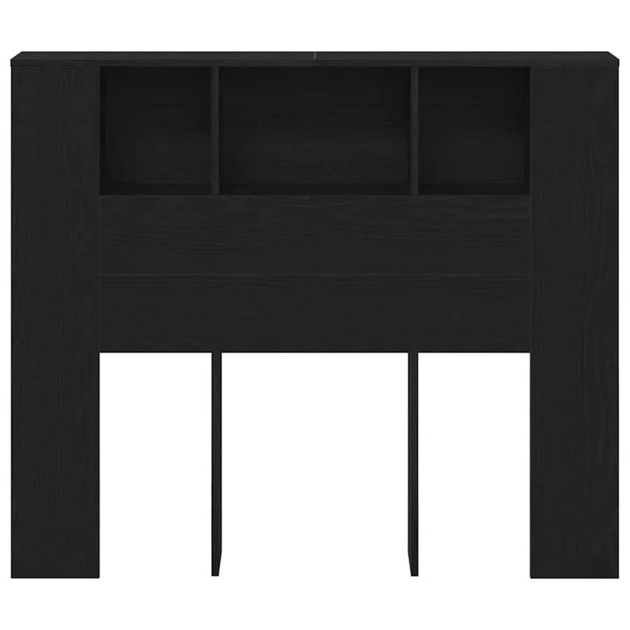 Cabinet de Tête de Lit Chêne noir 120 x 18.5 x 102.5 cm - 6
