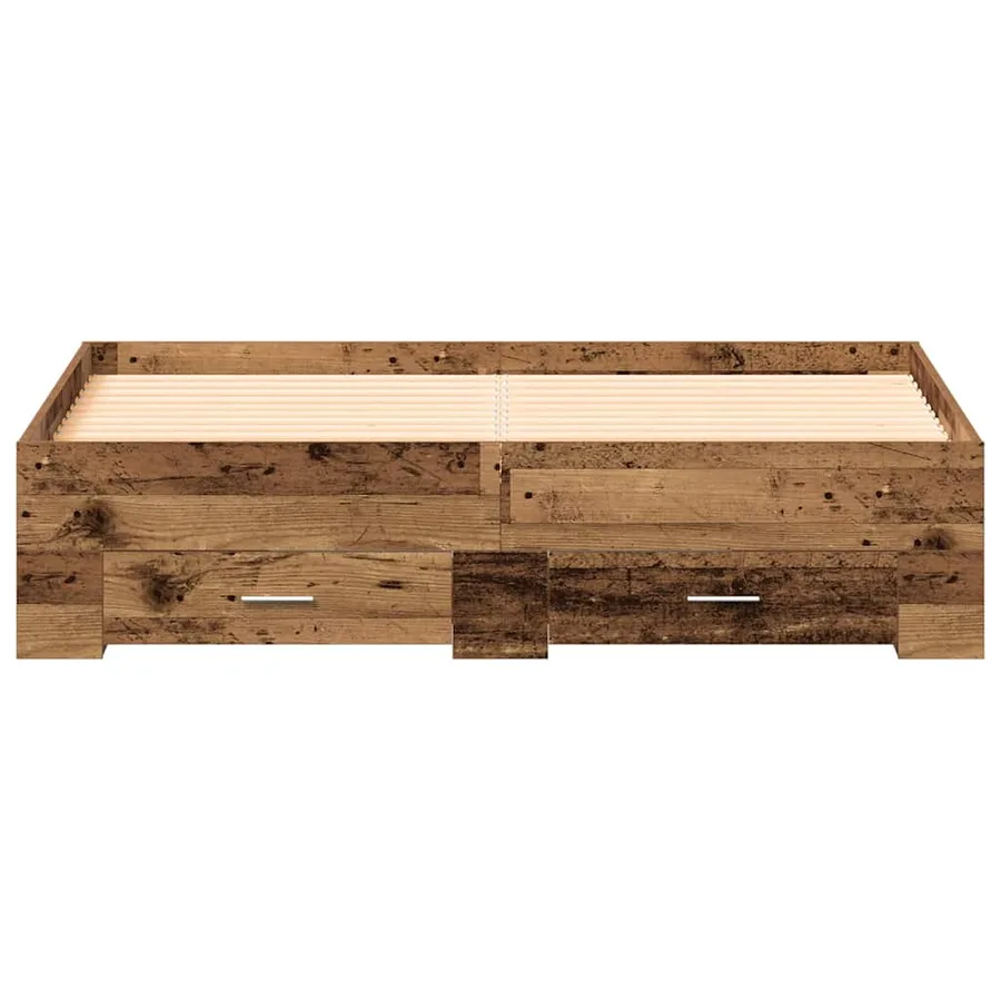 Cadre de lit Bois Ancien 135 x 190 cm Bois d'ingénierie - 5
