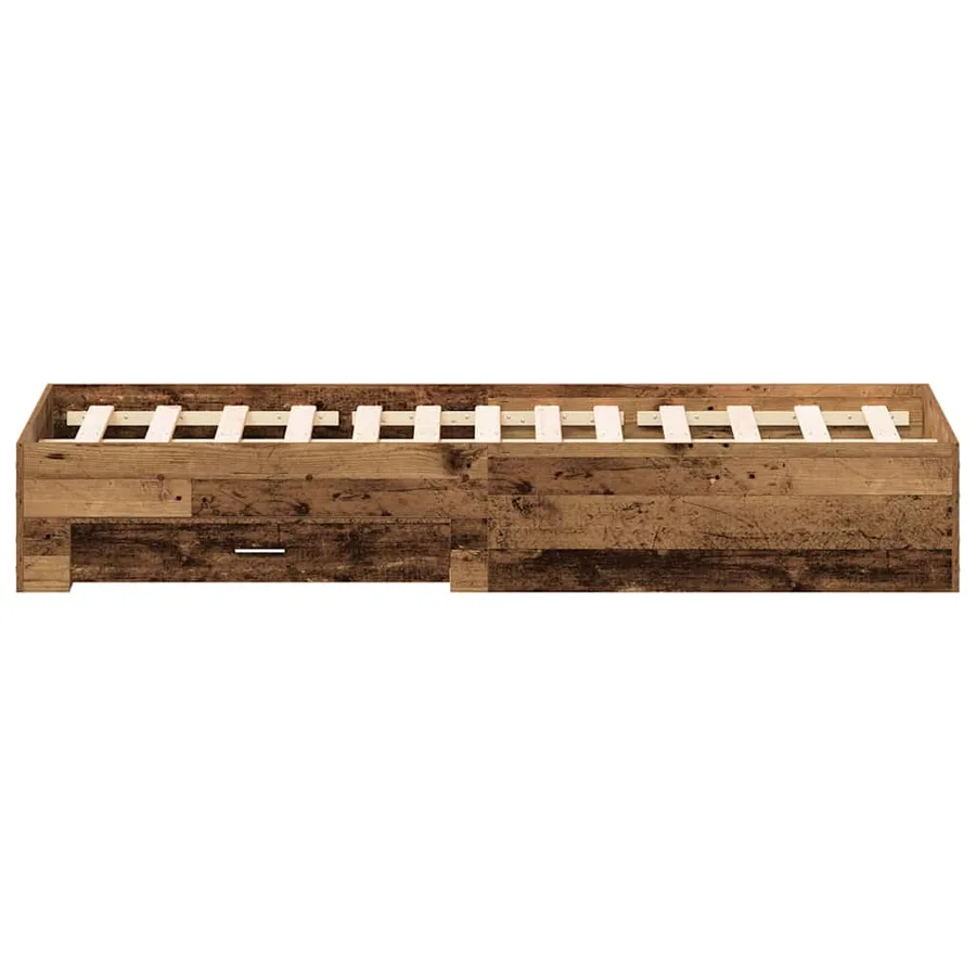 Cadre de lit Bois Ancien 135 x 190 cm Bois d'ingénierie - 6