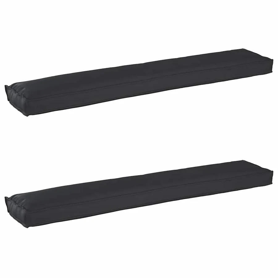 Set de coussins de palette 2 pcs Noir 200 x 40 x 8 cm - 2