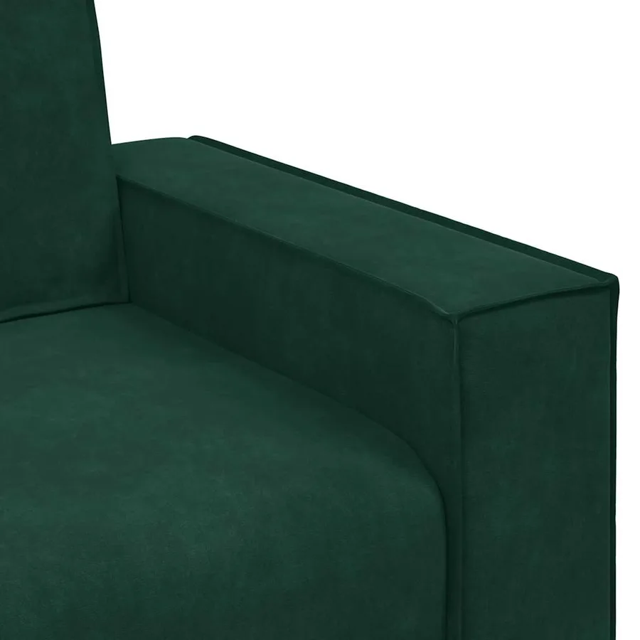 Canapé 2 places vert foncé 180 x 78 x 84 cm velours - 7