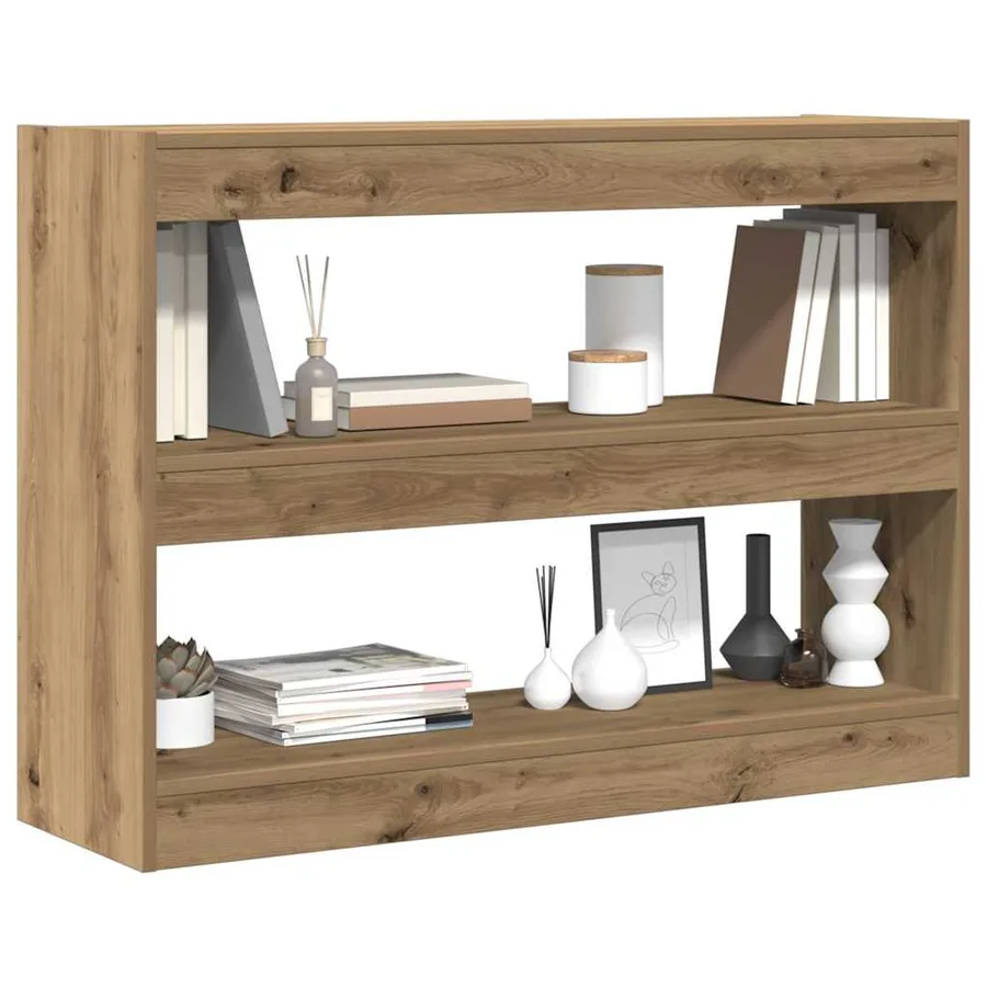 Bibliothèque 2 niveaux 100 x 30 x 72 cm Bois d'ingénierie - 3