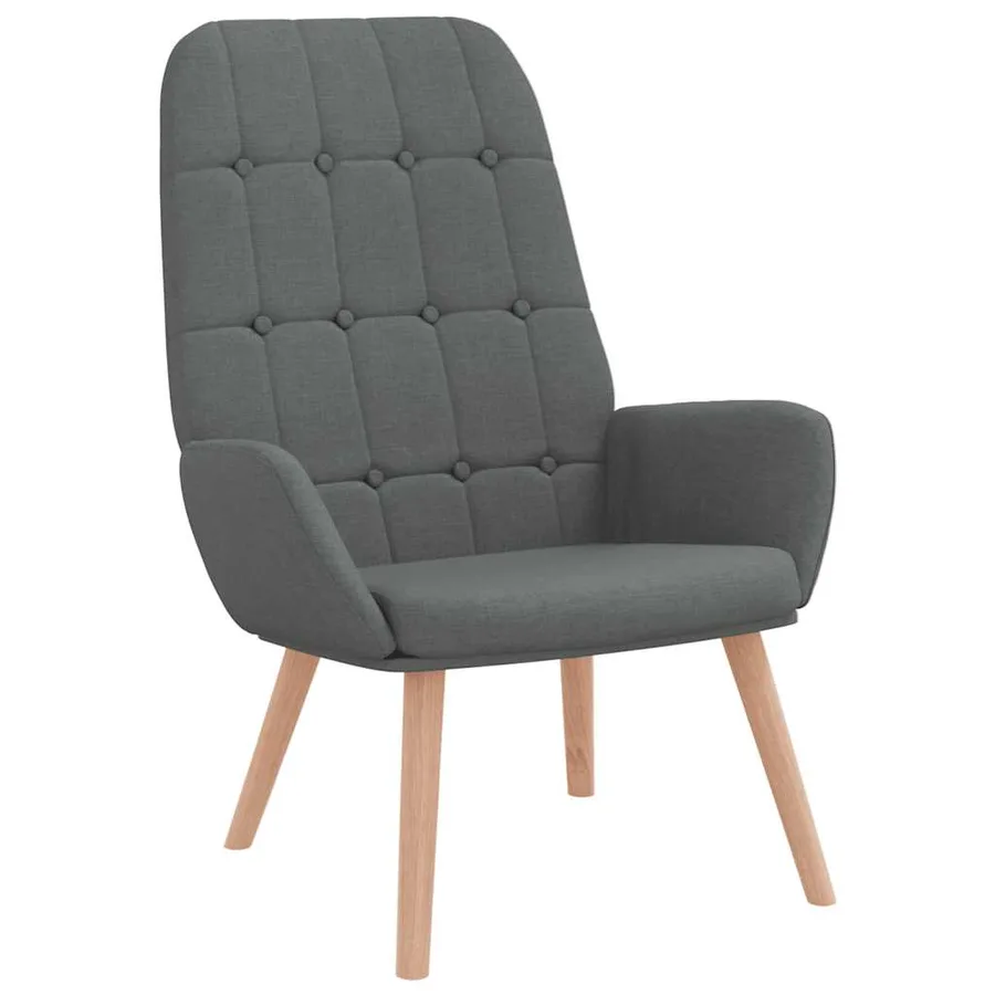 Fauteuil relaxant en tissu gris foncé - 2