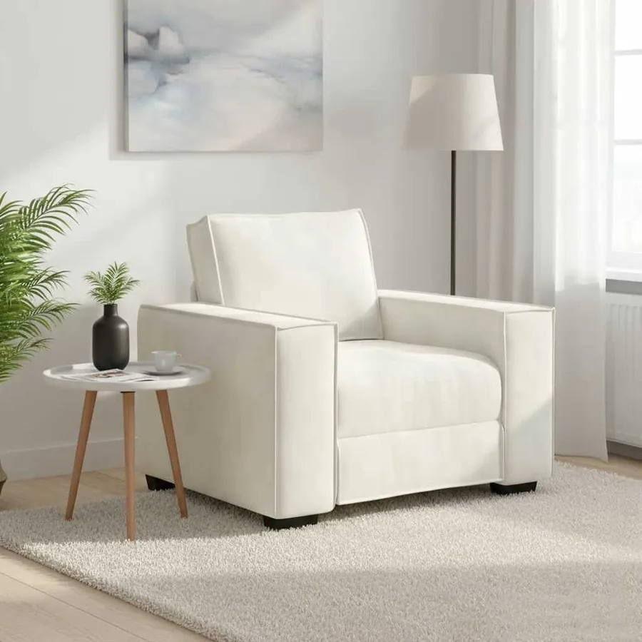 Fauteuil/canapé crème 100x78x84 cm velours