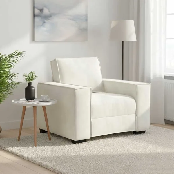 Fauteuil/canapé crème 100x78x84 cm velours