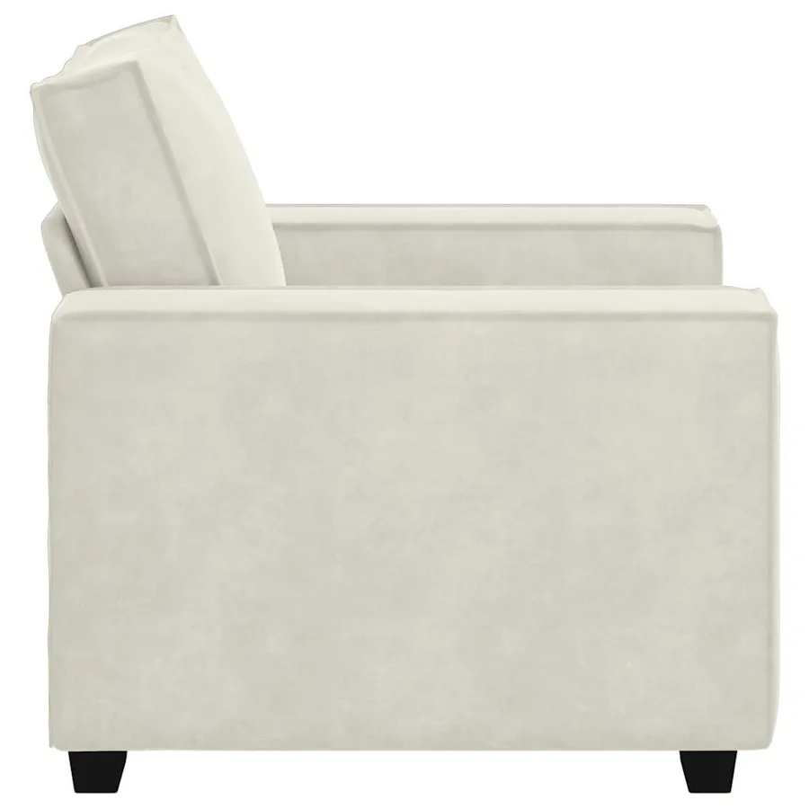Fauteuil/canapé crème 100x78x84 cm velours - 5