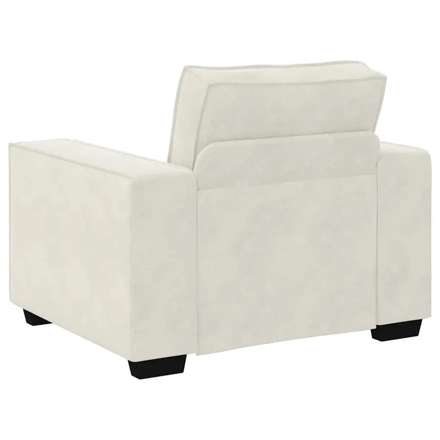 Fauteuil/canapé crème 100x78x84 cm velours - 6