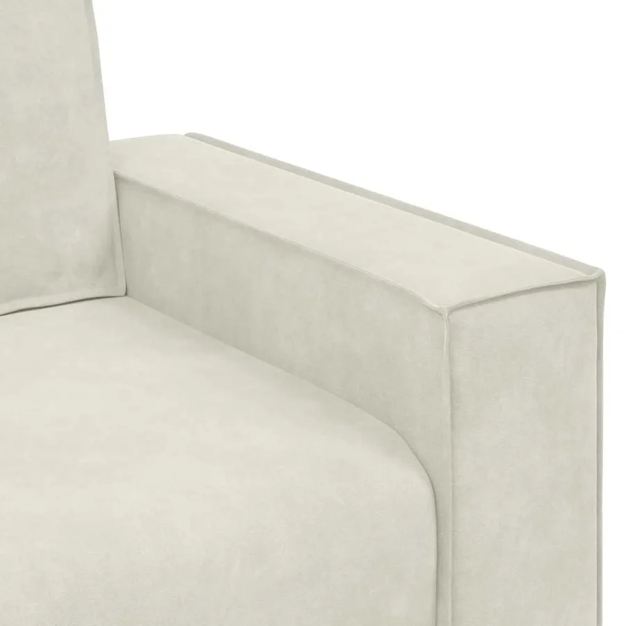Fauteuil/canapé crème 100x78x84 cm velours - 7