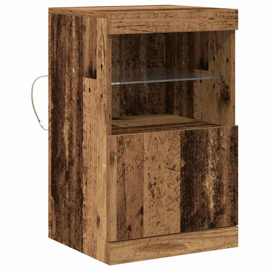 Buffet LED Bois ancien 41 x 37 x 67 cm Bois d'ingénierie - 2
