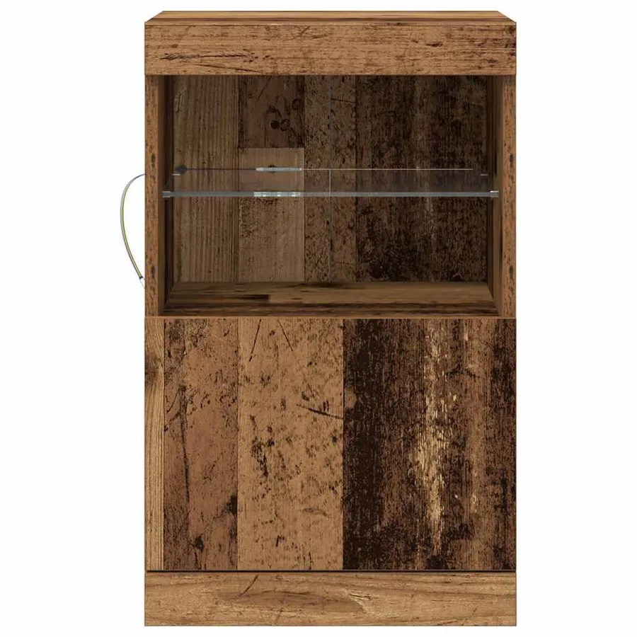 Buffet LED Bois ancien 41 x 37 x 67 cm Bois d'ingénierie - 6