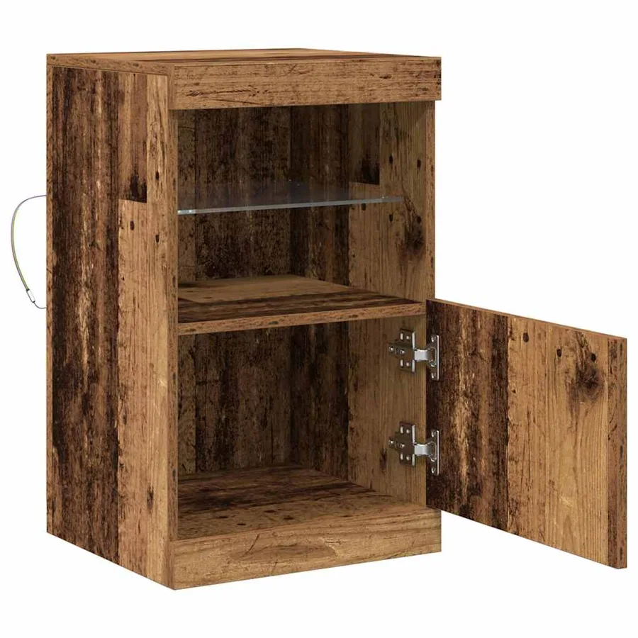 Buffet LED Bois ancien 41 x 37 x 67 cm Bois d'ingénierie - 7