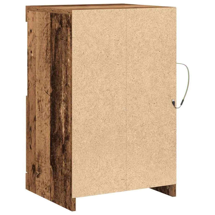 Buffet LED Bois ancien 41 x 37 x 67 cm Bois d'ingénierie - 9