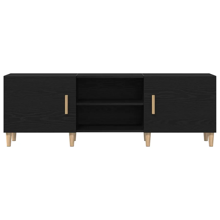 Meuble TV Chêne noir 150 x 30 x 50 cm Bois d'ingénierie - 6