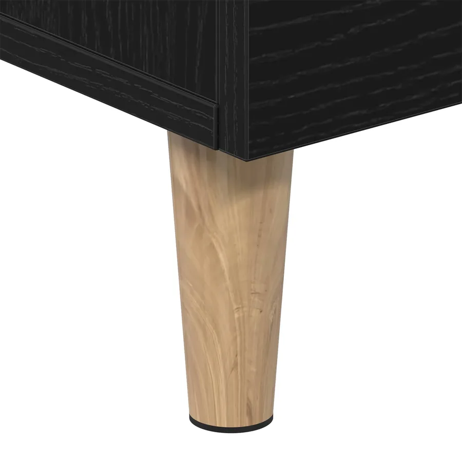 Meuble TV Chêne noir 150 x 30 x 50 cm Bois d'ingénierie - 8