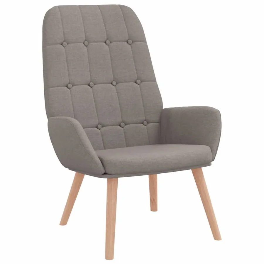 Fauteuil relaxant en tissu taupe - 2