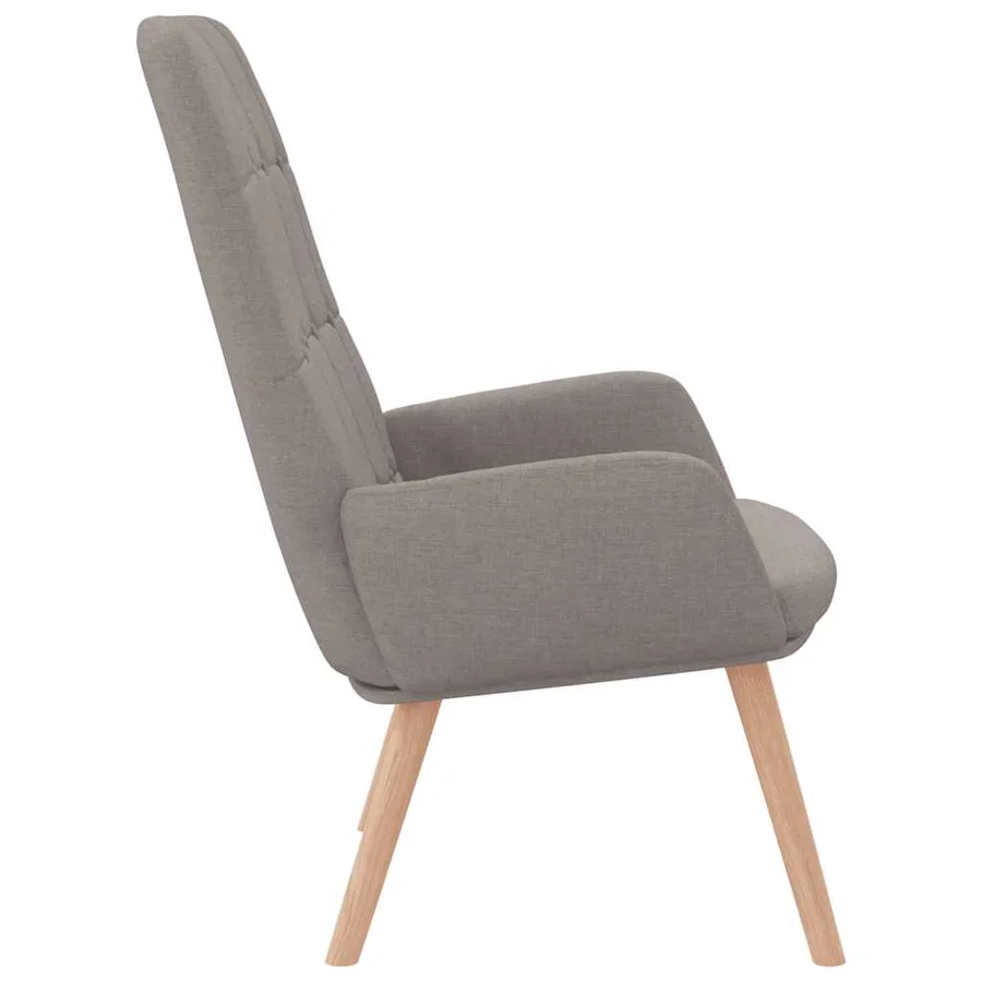 Fauteuil relaxant en tissu taupe - 4